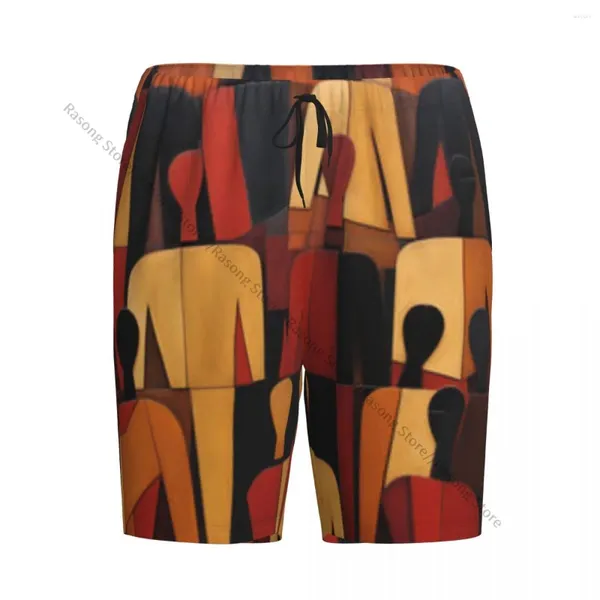 Pantalons de pyjamas courts pour hommes pour les figures en bois de personnes debout Image debout bouton