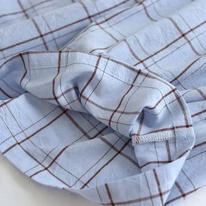 Nachtkleding voor heren Enkel groot Vijfpuntsvlek Zomer thuis Dunne pyjama Katoen Japanse broek Shorts Eenvoudig gewassen rasterlijn