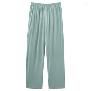 Slaapkleding voor heren lente en zomermodale casual vaste kleurbroek 4xl pyjama's lange broek comfortabele familie