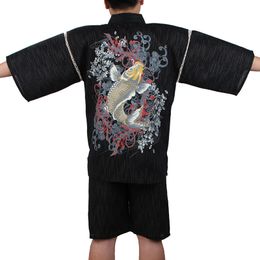 Vêtements de nuit pour hommes Pyjamas japonais traditionnels Ensembles Hommes Yukata Kimono Coton Homme Lâche Japon Accueil Vêtements Vêtements de nuit Peignoir Vêtements de loisirs A52508 220924