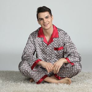 Ropa de dormir para hombre Trendyol Polka Dot Print Ropa de dormir Primavera Verano Seda Satén Thin pijama hombre Conjuntos para hombre Hombre Suelto Cómodo pijama homme 220924