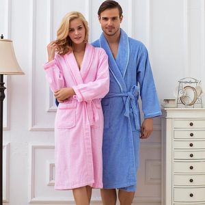 Vêtements de nuit pour hommes hiver peignoir hommes coton serviette polaire chaud doux long sommeil Kimono Robe mâle Robe de chambre Robes grande taille XL