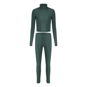 Ropa de dormir para hombres Mujeres 2 piezas Activewear Entrenamiento Yoga Set Junior Pijamas para adolescentes Niñas Pantalones cortos de seda Botón