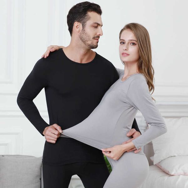 Vêtements de nuit pour hommes Femmes Hommes New Winter Cotton Warm Milled Thermal Undershirts Warm Thickened Long Johns Suits Women Underwear Sets T221017