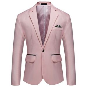 Veste slim à simple boutonnage pour hommes, costume décontracté pour jeunes, mode robe de banquet de mariage, taille asiatique M-5XL