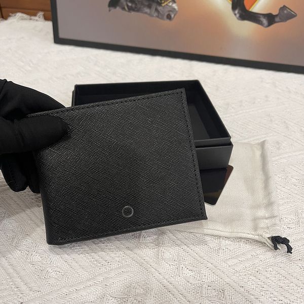 Titular de la tarjeta Cartera para hombre Titular de la tarjeta de diseñador Cartera delgada en dólares estadounidenses Funda de cuero delgada para tarjetas de visita Bolsa de almacenamiento de identificación del conductor Caja original