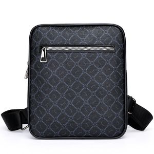 Mannen Kleine Handtas Zakelijke Stijl PU Leer Mannelijke Crossbody Jongen Messenger Portemonnee Vintage Patroon Designer Man Schoudertassen