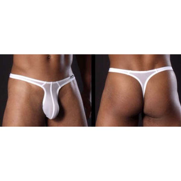 Petit string T pour hommes, sous-vêtements transparents en soie glacée, sous-vêtements sexy et amusants, 781639