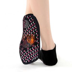 Herensokken 1/2/4PAIR Zelfverwarming Mannen Vrouwen Gezondheid Warming Fever Sock Non-Slip Dot Foot Massage Magnetische Therapie verlichten vermoeide Winter Y2209