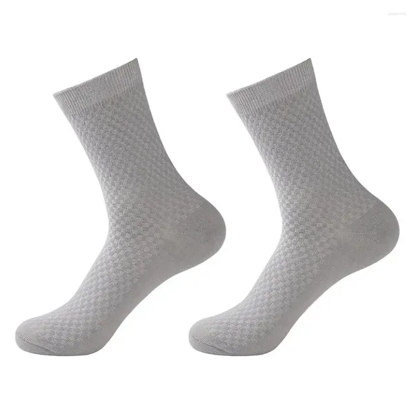 Calcetines para hombres 1 par Hombres Tubo medio Super suave Elástico Transpirable Humedad Color Sólido Invierno Cálido Chaussettes Homme