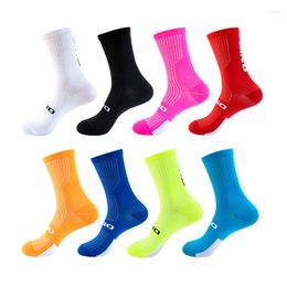 Chaussettes pour hommes 1 paire Prorofessional Cycling Respirant Sports pour hommes et femmes Running Basketball Compression Soccer