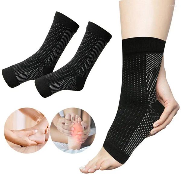 Chaussettes pour hommes, 1 paire, absorbant la sueur, respirantes, à talon élastique, manches de neuropathie, pression S Y1K3