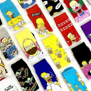 Herensokken 1 paar De s Harajuku Herfst Vrouwen Mannen Sokken Cartoon Persoonlijkheid Skateboard Sokken Anime Middenbuis Katoen Unisex sokken T231122