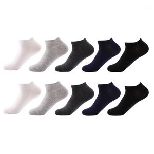 Chaussettes pour hommes 10 paires de haute qualité Casual Hommes d'affaires Coton Marque Sneaker Séchage rapide Noir Blanc Chaussette courte pour hommes1