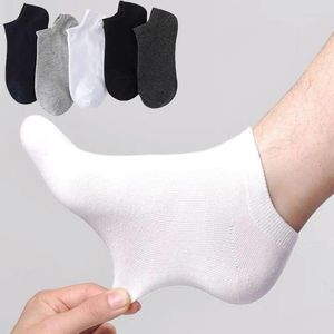 Chaussettes pour hommes 10 paires unisexe couleur unie coton cheville décontracté affaires cheville respirant coupe basse Sport sol chaussette Calcetines