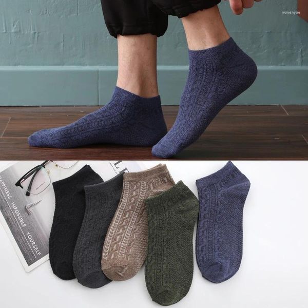 Chaussettes pour hommes 10 printemps et été tube court déodorant respirant confortable longue tenue bateau anti-odeur