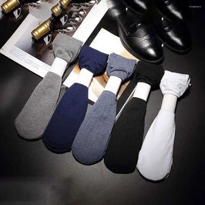 Herensokken 10Pair vaste kleur dunne ijsvoorraden viscose elastische mannen kousen cool zaken