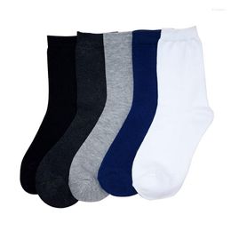 Herensokken 10pairs Man Katoen Hoge kwaliteit Pure Color Casual Business Crew Spring Herfst Summer Sock for Men