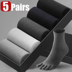 Chaussettes pour hommes 10 pièces coton cinq doigts confortable sport course drôle Tabi orteil respirant décontracté cheville mâle