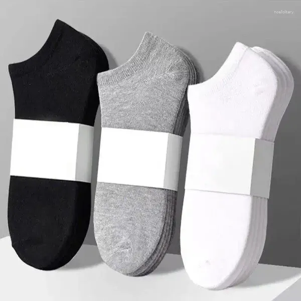 Calcetines para hombres 10pcssocks para verano sólido en blanco y negro bote gris negro boqui universal boca sin alivio corto corto