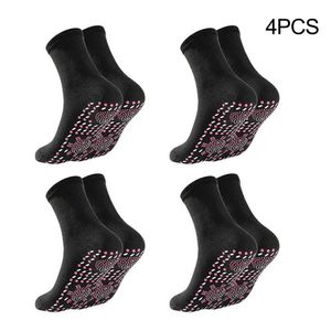 Chaussettes pour hommes 1234 paires Chaussettes de santé amincissantes Chaussettes auto-chauffantes Shiatsu Hommes Femmes Chaussettes chauffantes de soins de santé auto-chauffantes Z0227