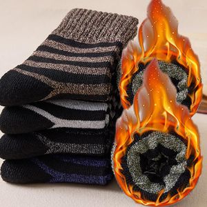 Herensokken 1pair Dikke wol mannen Hoge kwaliteit handdoek Keep warm winter katoen Kerstcadeau voor man thermische calcetines