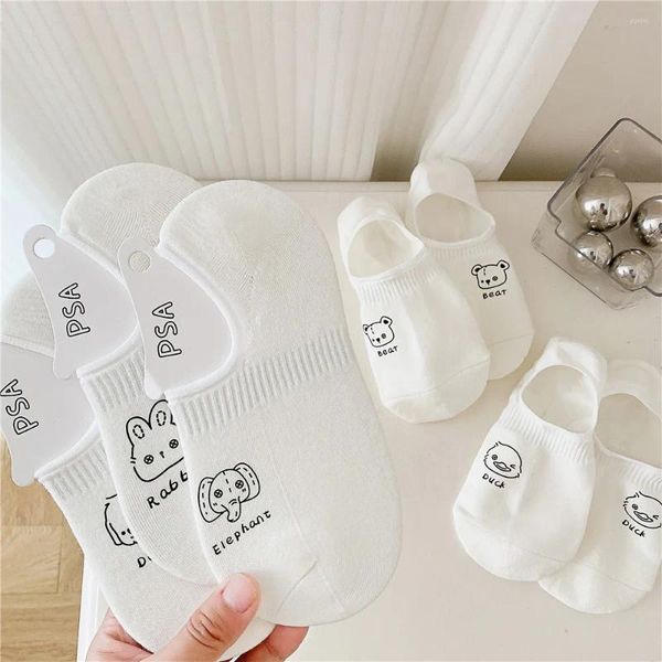 Chaussettes pour hommes 1PR Femmes Été Mince Blanc Cheville Pure-Coton Base Bouche Peu Profonde Invisible Mignon Serré