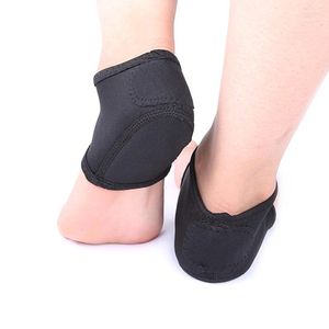 Chaussettes pour hommes 2 paires de talon de pied unisexe Thérapie plantaire Soulagement de la douleur Soutien de la voûte plantaire Coussinets enveloppants de cheville Soins de la peau