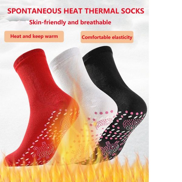 Chaussettes pour hommes 2021 S magnétiques pour femmes hommes thérapie de visite auto-chauffante confortable hiver chaud Massage Pression