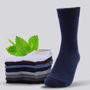 Chaussettes pour hommes 2022 marque coton pour homme noir affaires respirant printemps été mâle longue Meias prix Sokken