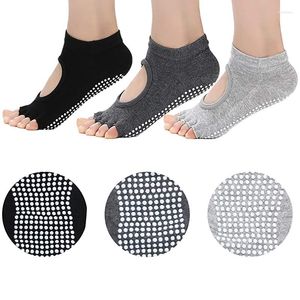 Calcetines de hombre 2022 moda Pilates transpirable espalda descubierta Yoga tobillo damas cinco dedos antideslizante punta abierta deportes Fitness