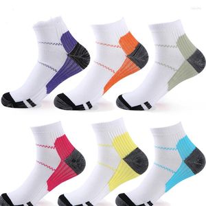 Chaussettes pour hommes 2022 vente hommes femmes Compression 6 paires fasciite plantaire Anti Fatigue Massage cheville pied chaussette été 8 couleurs