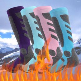 Herensokken 2022 Winter Winter Warm Thermal Ski Dikke katoenen sport Snowboard Cycling Ski -voetbal Sock Drop