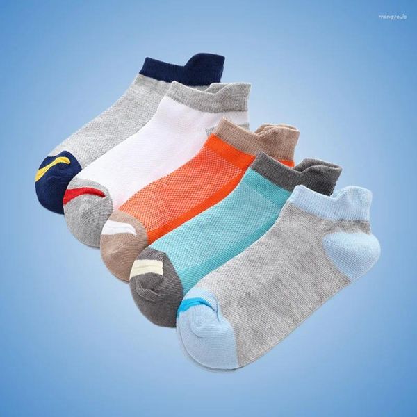 Chaussettes masculines 2024 Top Quality Spring Summer Enfants Mesh Cotton garçons filles 2 à 15 ans