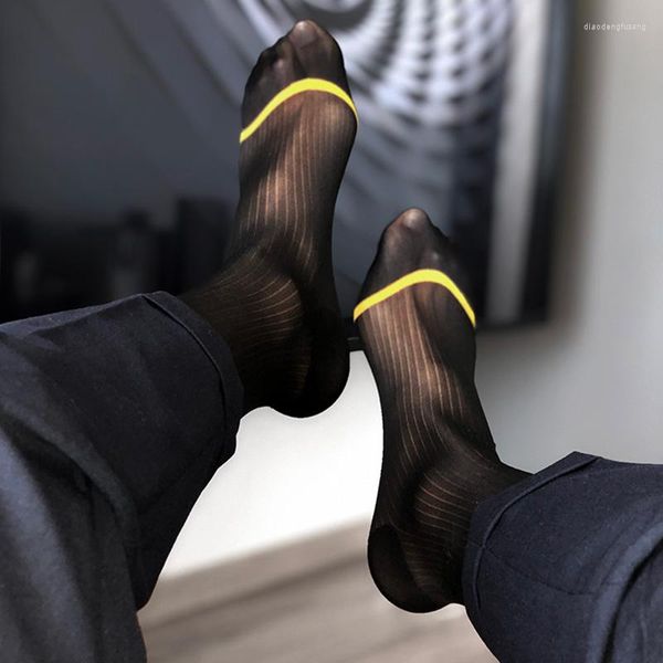 Chaussettes pour hommes 2 paires Tube Bas pour hommes Robe d'affaires Bas Sheer Exotic Formal Wear Costume Hommes Sexy TNT