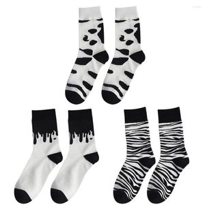 Heren sokken 3 paar koe zebra patroon warme dame winter