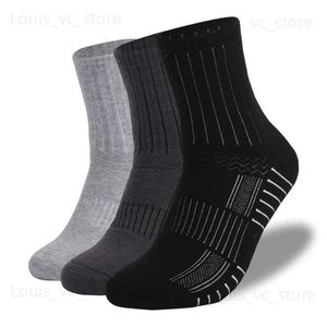 Herensokken 3 paar/set Merino Wool Sokken Autumn Winter Professionele sportsokken Merino Wool Skiing Hiking Crew Socks Warm Moire Wicking T231223