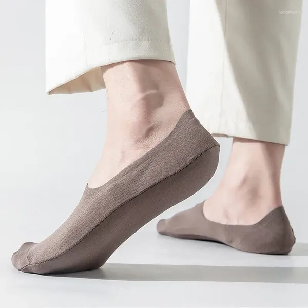 Calcetines para hombres 3 pares de malla transpirable delgada hombres cortos para mujer corte bajo línea antideslizante línea causal para pisos bota barco tobillo calcetín