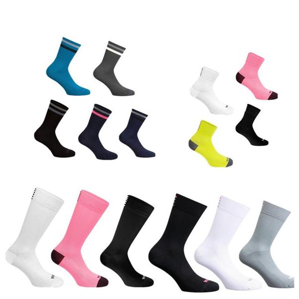 Calcetines para hombres 4 estilo cómodos transpirables bicicletas mujeres rapha ciclismo calcetinas ciclismo compresión racing255a