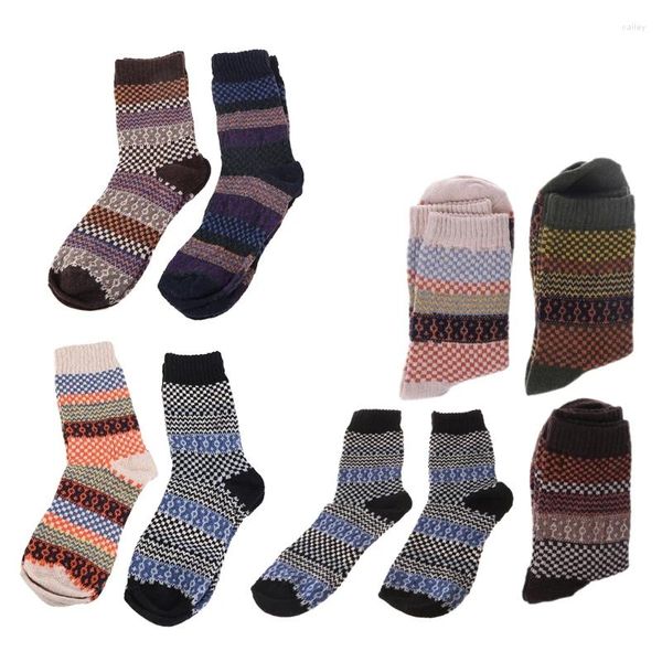 Calcetines para hombres 4 Pair Casual Invierno Invierno Invernal Suave suave Angora Cachemira Mezcla de lana