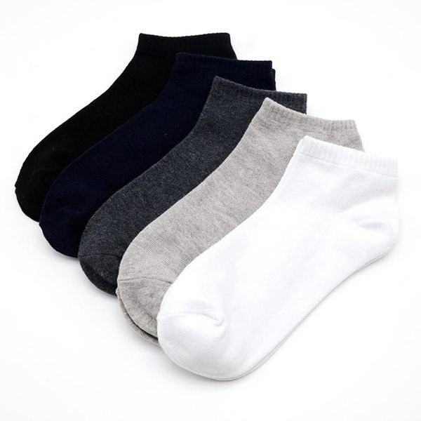 Chaussettes pour hommes 5 Double vente hommes coton grande taille 39-48 haute qualité décontracté respirant bateau court été mâle