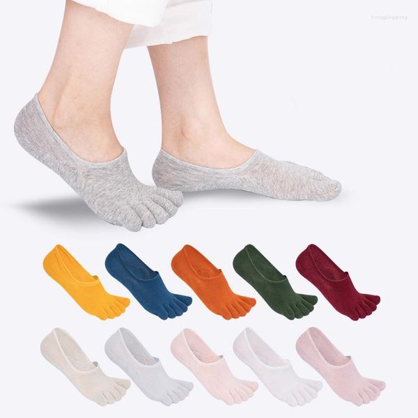 Chaussettes pour hommes 5 paires cinq doigts orteil été mince coton respirant coupe basse chaussette quotidienne pour hommes femmes cadeau d'anniversaire