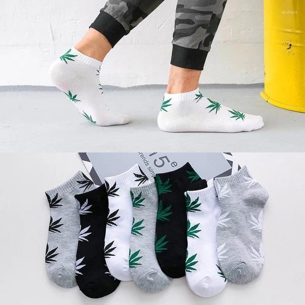 Chaussettes pour hommes 5 paires classique bouche peu profonde respirant mâle skateboard printemps été cheville homme tube antidérapant court Sox