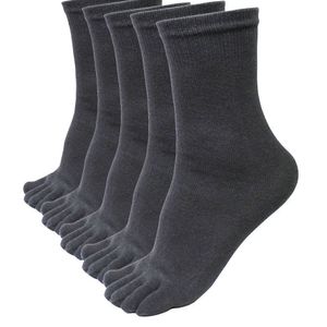 Chaussettes pour hommes 5 paires Hommes Sports Running Five Finger Toe Chaussettes Élastiques Courtes Soild Chaussettes Casual Simple Chaussettes Confortables Livraison Gratuite Z0227