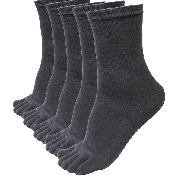 Calcetines para hombre 5 pares de calcetines deportivos para correr con cinco dedos, calcetines elásticos cortos y sólidos, calcetines cómodos simples e informales, envío gratis Z0227