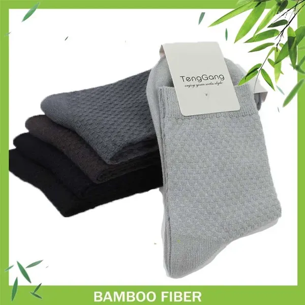 Calcetines para hombres 5 pares para hombres antibacterianos fibra de bambú de bambú el tobillo blanco calcetón alto comodidad de comodidad para negocios