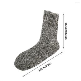 Chaussettes pour hommes 5 paires de laine de fabrication accessoires ménagers chauffe-pieds couleur unie artisanat multicolore cadeau doux bonneterie chaude