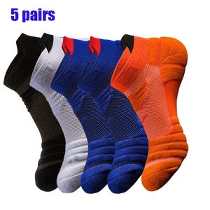 Calcetines de hombre 5 par/lote calcetines de algodón Coolmax hombre mujer deporte correr calcetín ciclismo montar bicicleta fútbol transpirable baloncesto Sox 230809