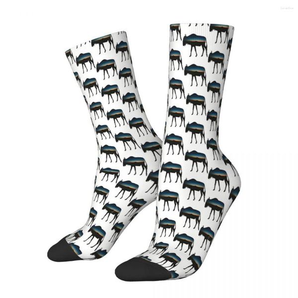 Calcetines de hombre ñu africano Gnu África hombre hombres mujeres primavera medias Harajuku