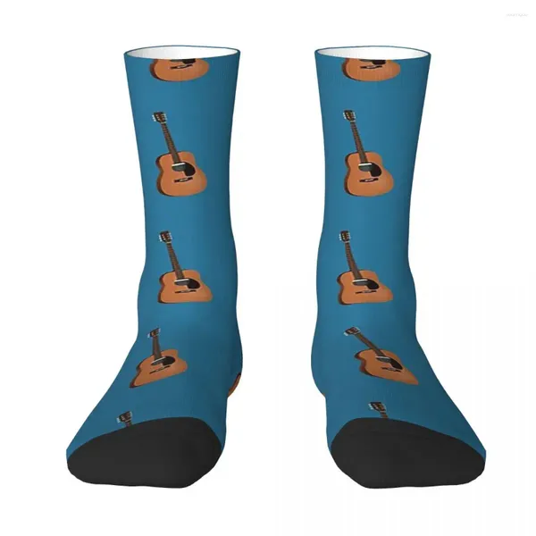 Calcetines para hombre, medias para todas las estaciones, guitarra acústica con Cables, Harajuku Crazy Hip Hop, accesorios largos para hombres y mujeres, regalos